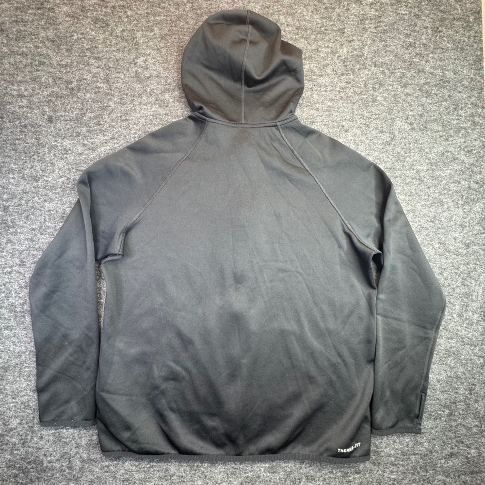 Nike Therma-FIT Hoodie‎ Mens Large Black Full Zip Fleece Jacket Sweatshirt - Picture 9 of 14